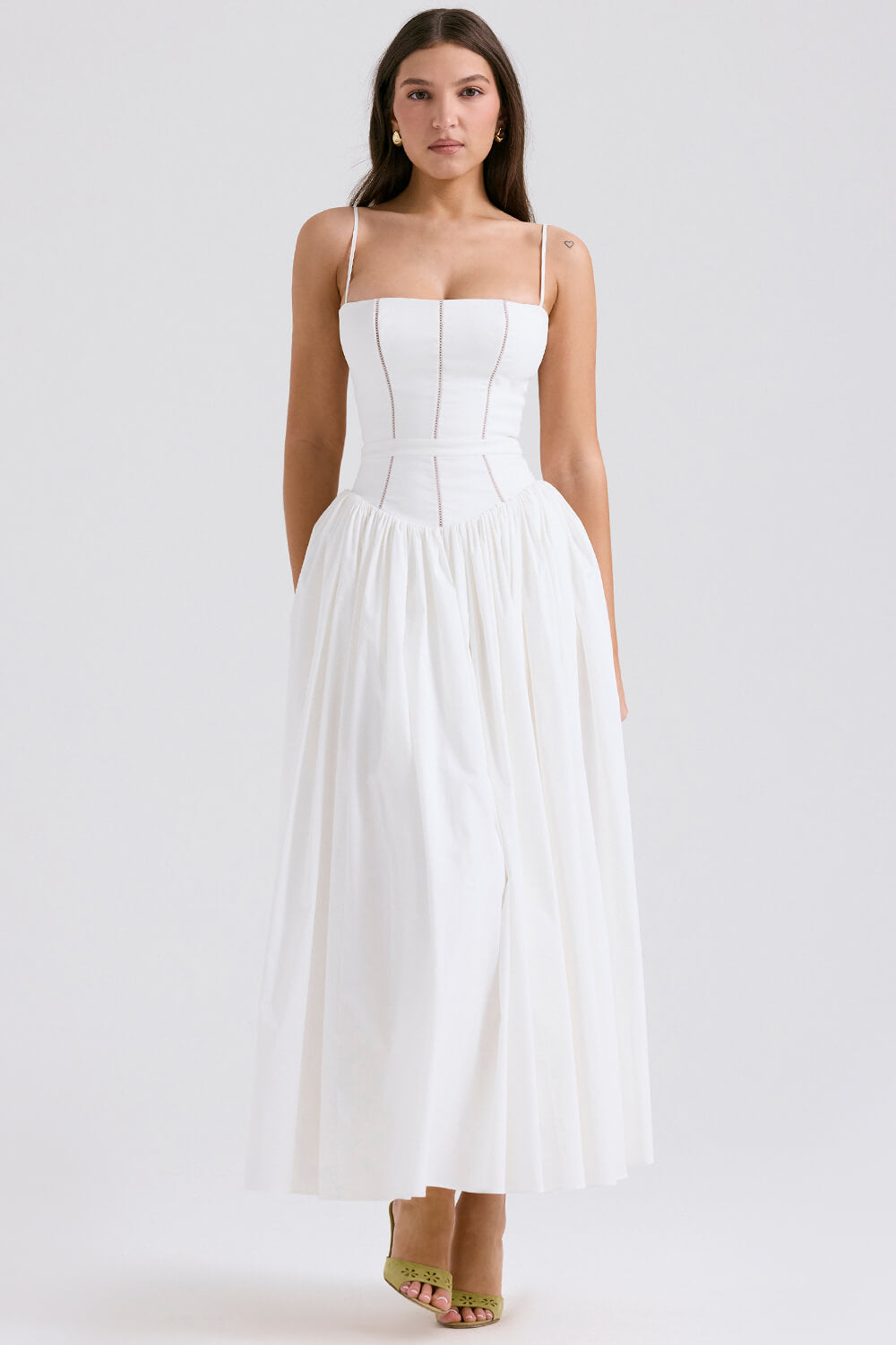 White maxi sundress